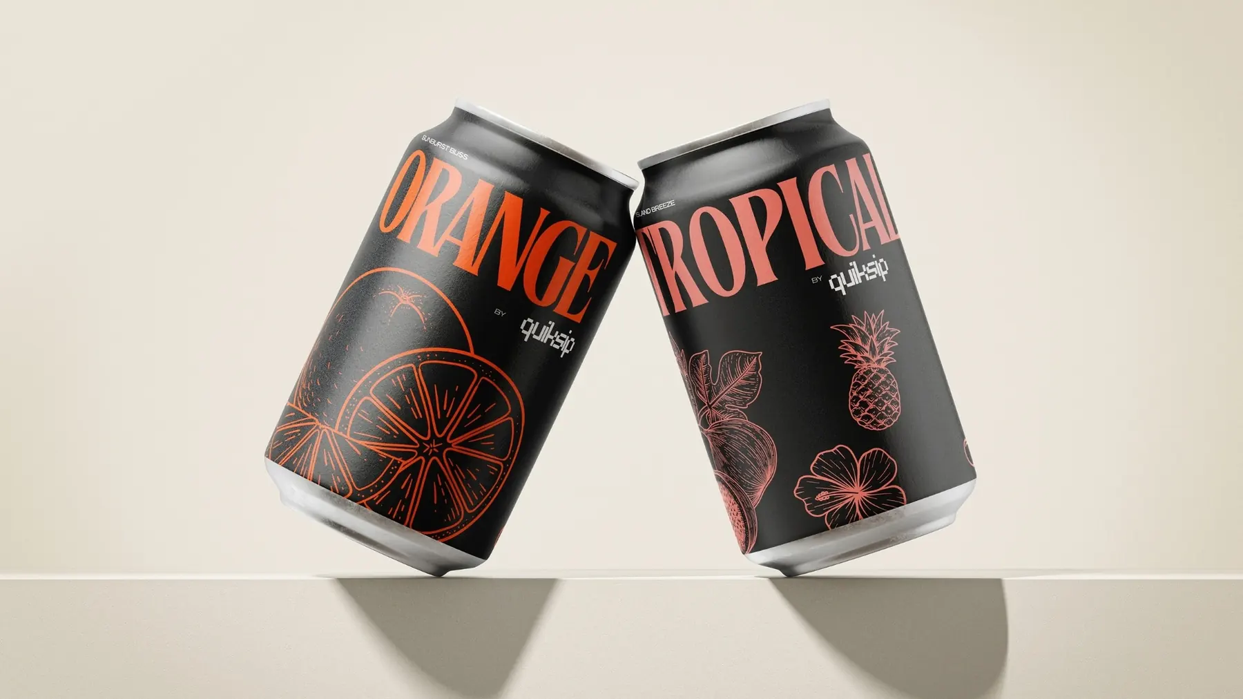 Quiksip — Brand Identity & Packaging - Trust and edge states
